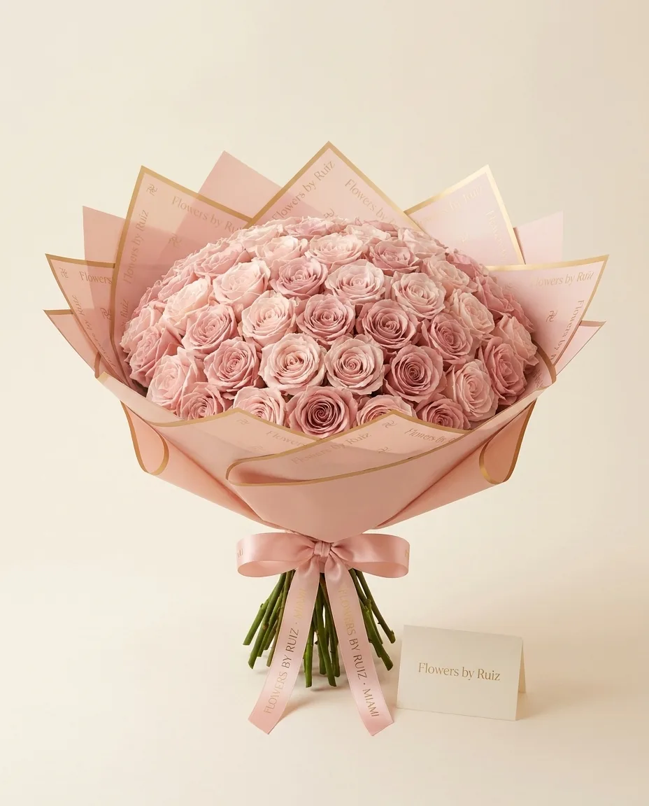 Blush Signature, Blush roses · Mauve wrap
