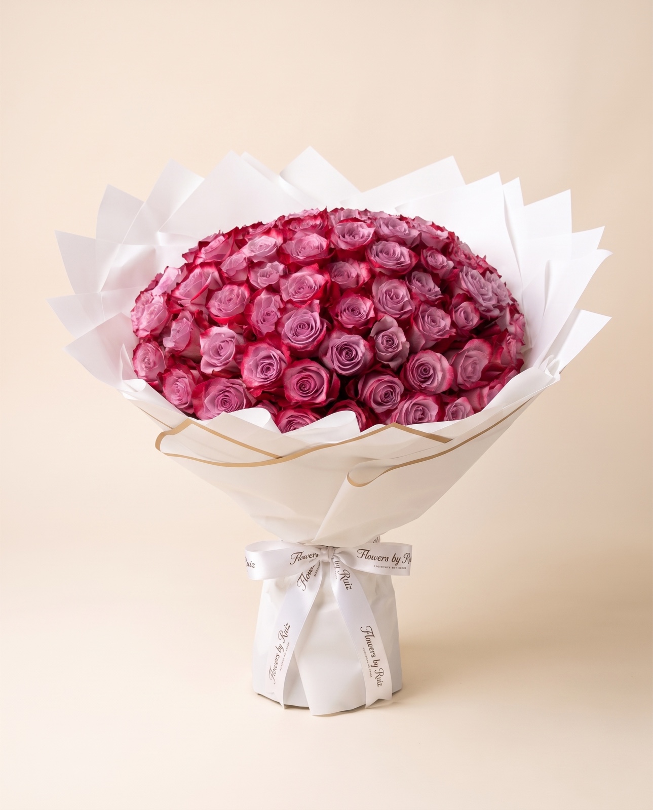 100 Deep Purple Roses — front studio view